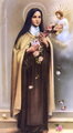 Traditional Holy Card of St. Therese
