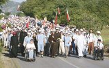 The traditional Peace March from the Franciscan monastery in Humac (Ljubuski) to the parish church in Medjugorje
