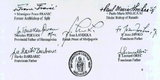 Signatures of the letter