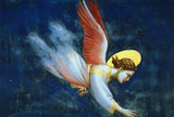 Scenes from the Life of Joachim.. Joachim's Dream, detail of an angel, 1305-13, fresco, Arena Chapel at Padua, Italy.
