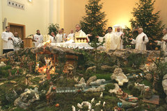 Inside St. James Church during christmas